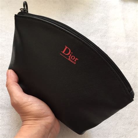 dior black makeup pouch|christian dior cosmetic pouch.